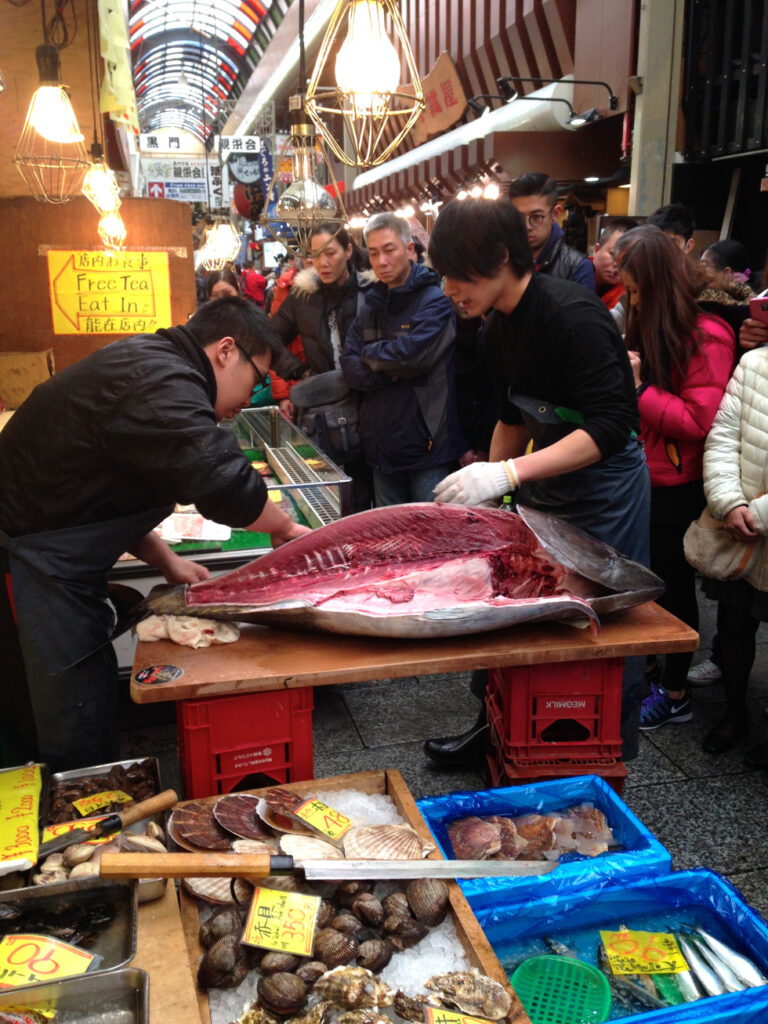 dismemberment of a large Tuna fish